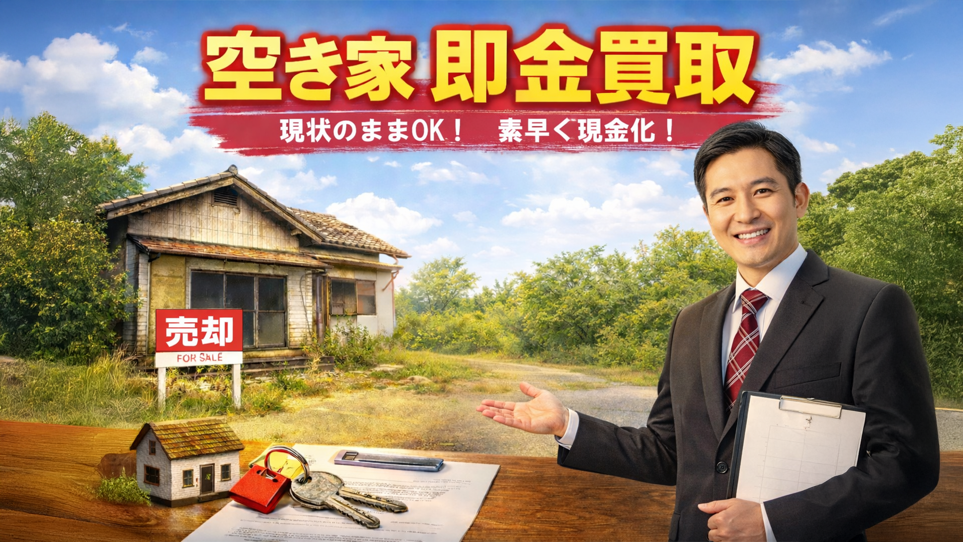 空き家即金買取いたします